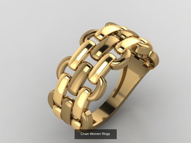 woman chain ring 10 models 3D Model Collection_5