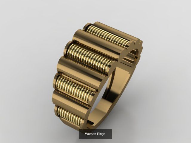 woman chain ring 10 models 3D Model Collection_3