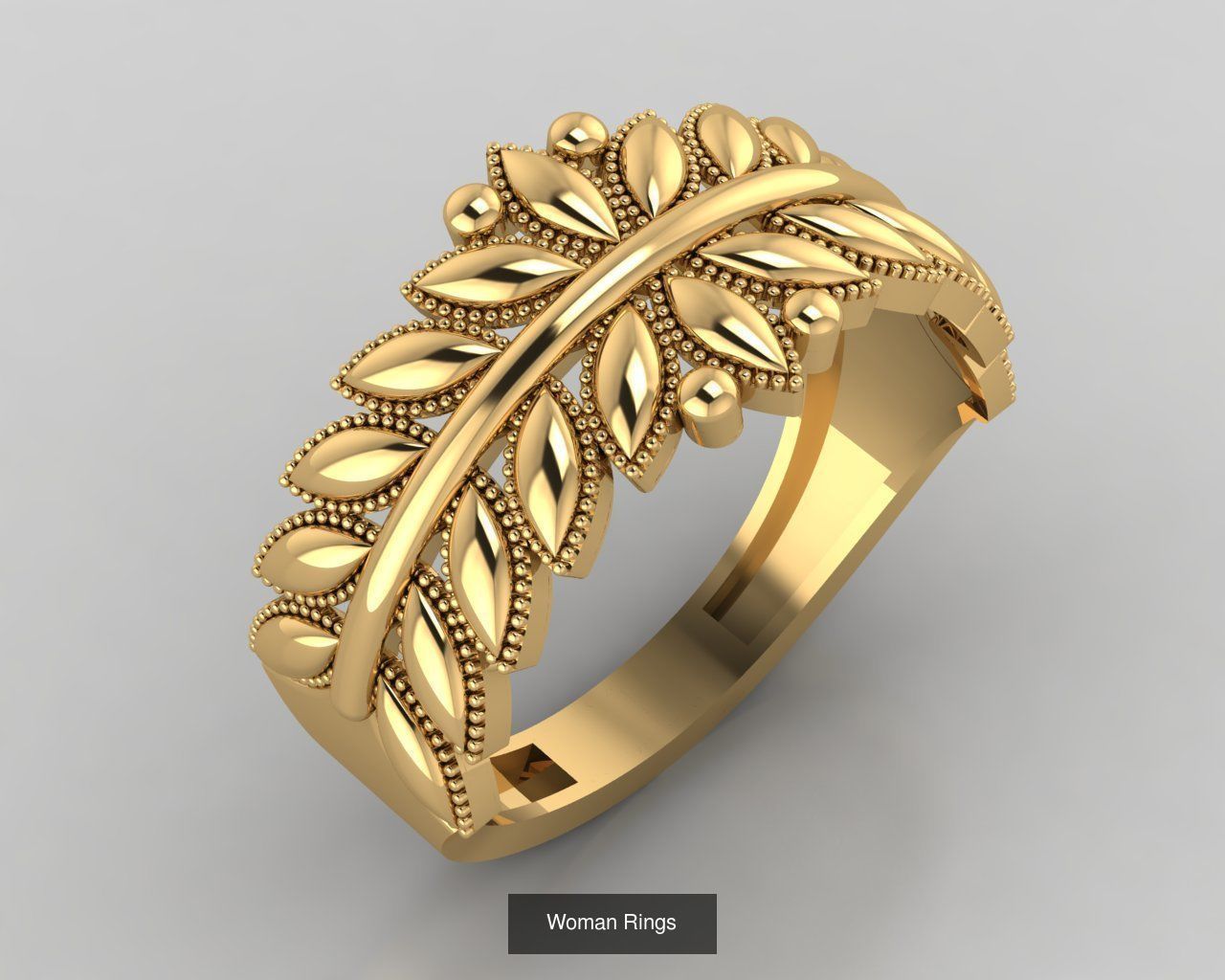 woman chain ring 10 models 3D Model Collection_10