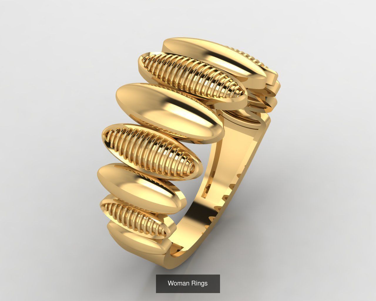 woman chain ring 10 models 3D Model Collection_8