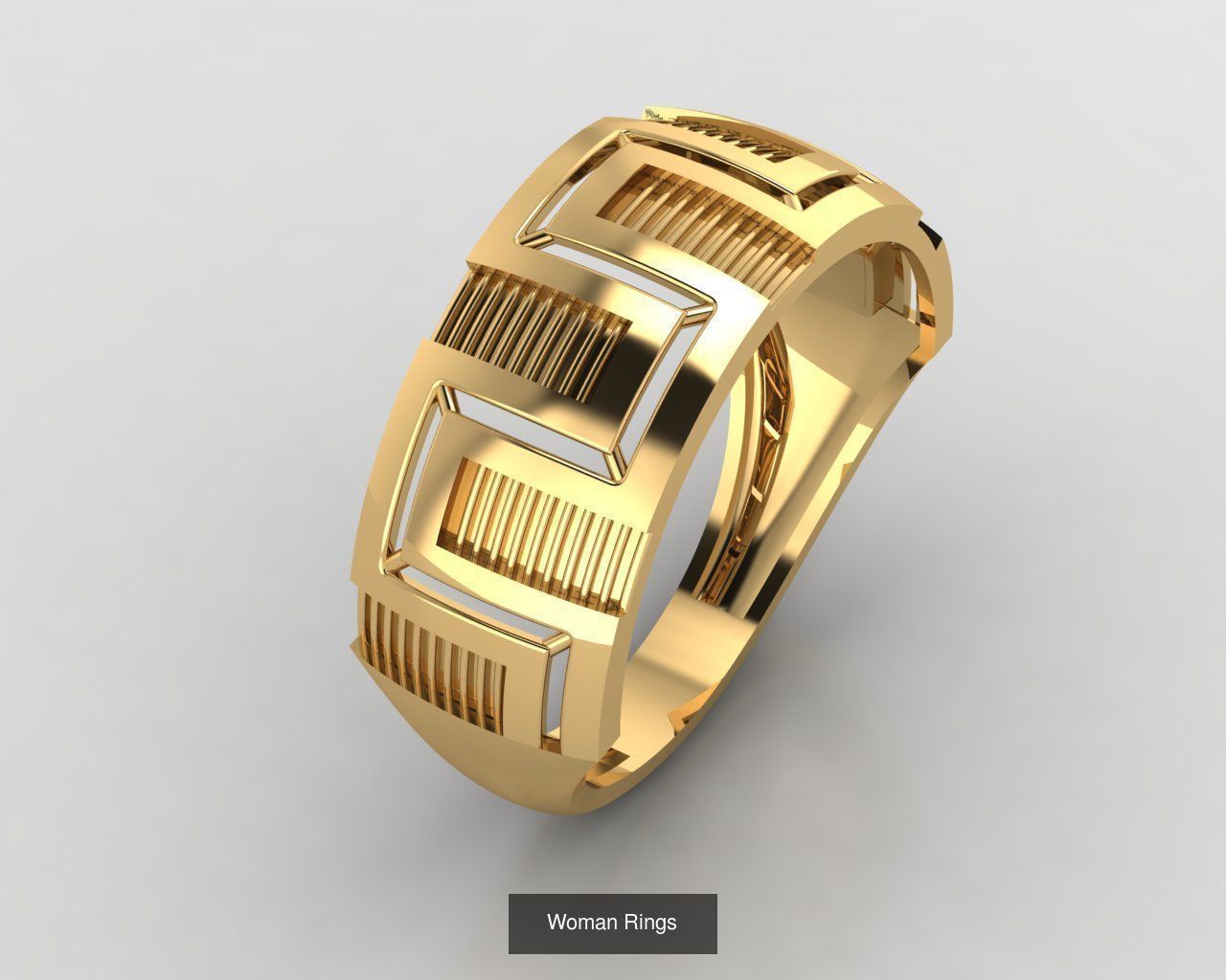 woman chain ring 10 models 3D Model Collection_7