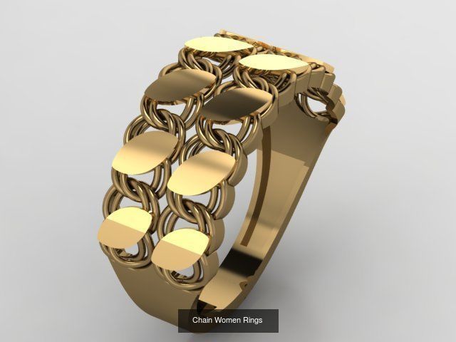 woman chain ring 10 models 3D Model Collection_2