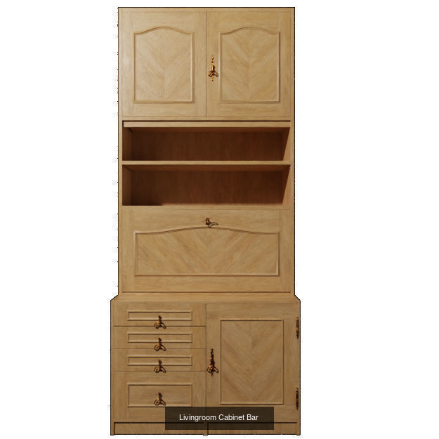 Livingroom Cabinets 3D Model Collection_11