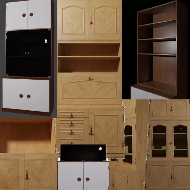 Livingroom Cabinets 3D Model Collection_0