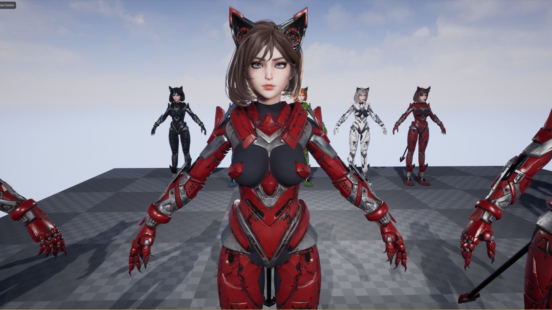 Cosmo Cat Girl - Game Ready Low-poly 3D model_25