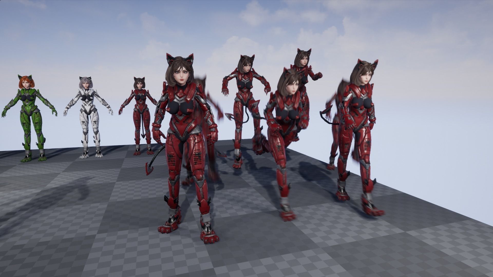 Cosmo Cat Girl - Game Ready Low-poly 3D model_24