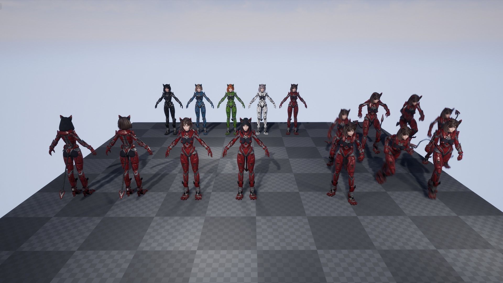 Cosmo Cat Girl - Game Ready Low-poly 3D model_26