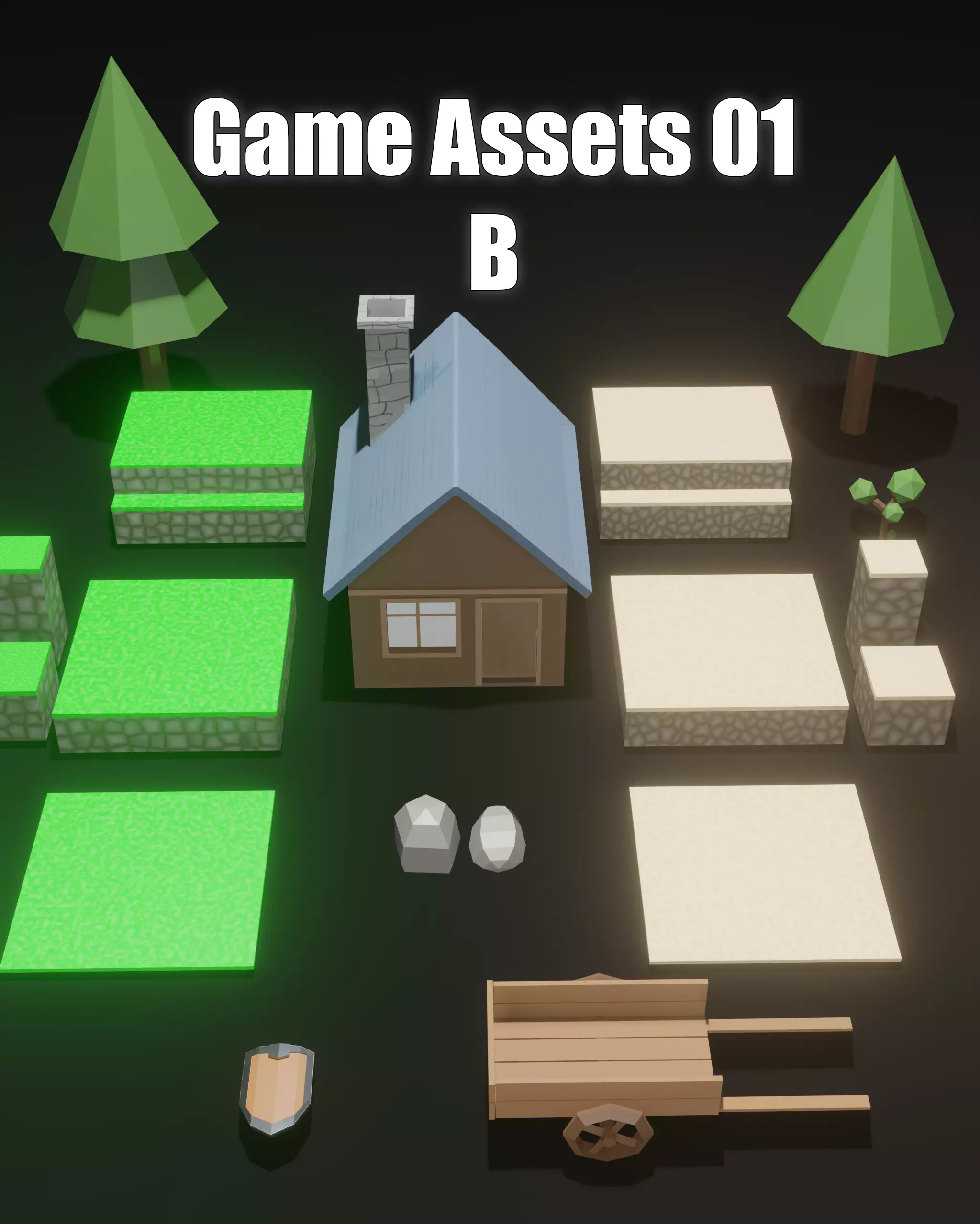 Game assets Free low-poly 3D model