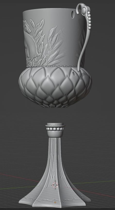 Hufflepuff Cup from Harry Potter 3D print model_8