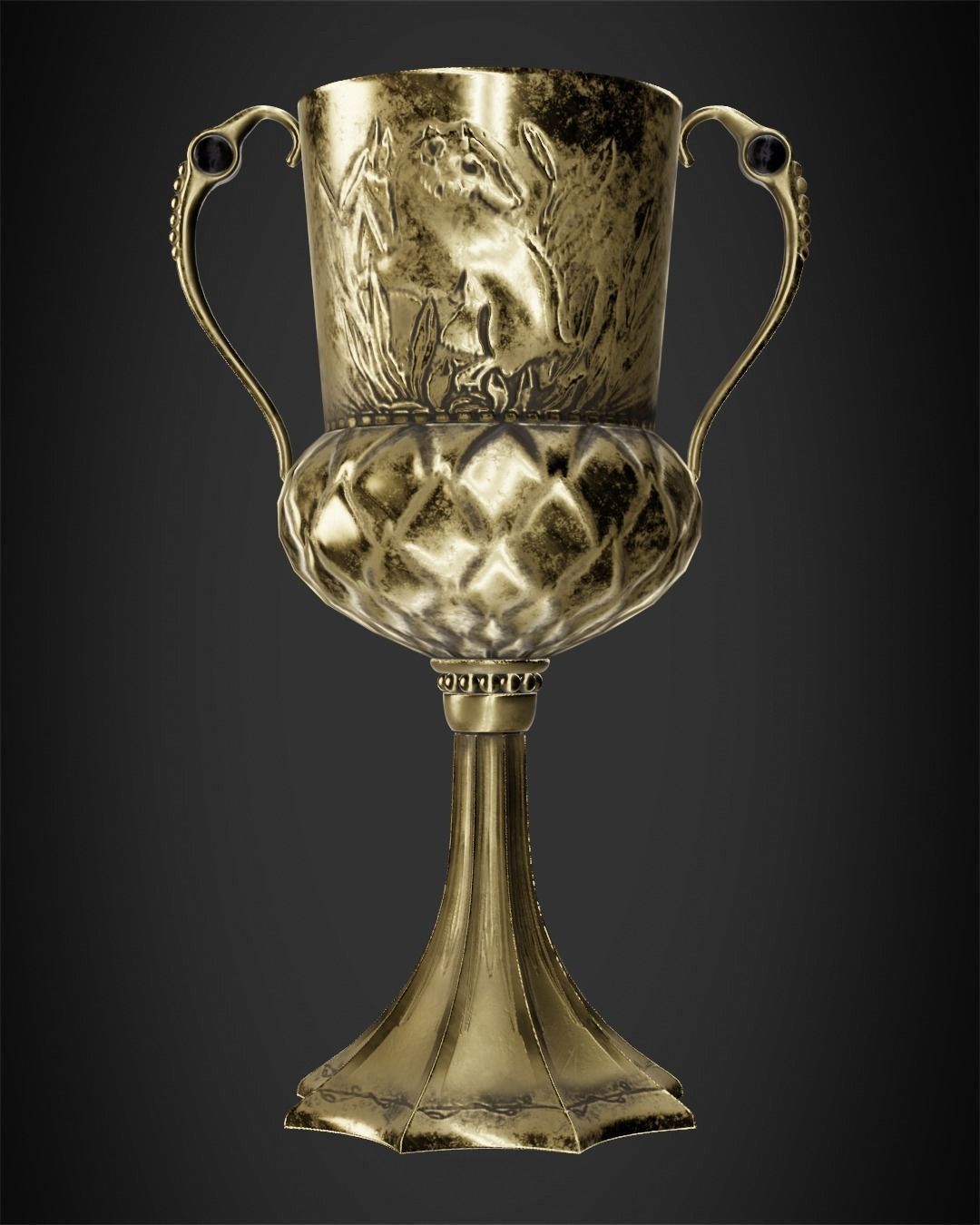 Hufflepuff Cup from Harry Potter 3D print model_3