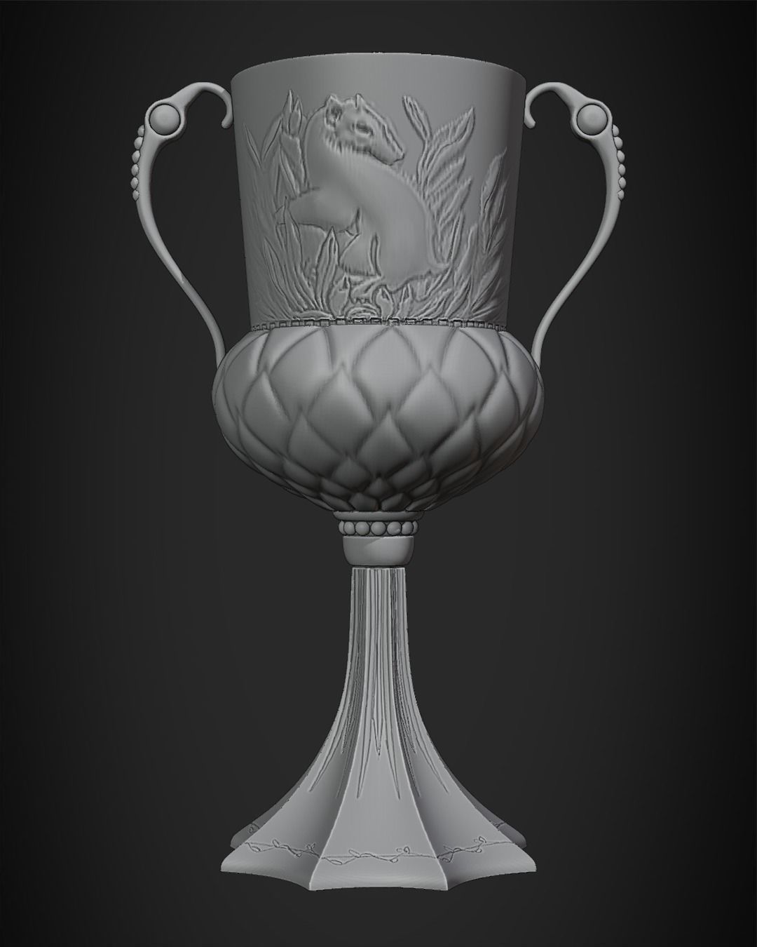 Hufflepuff Cup from Harry Potter 3D print model_10