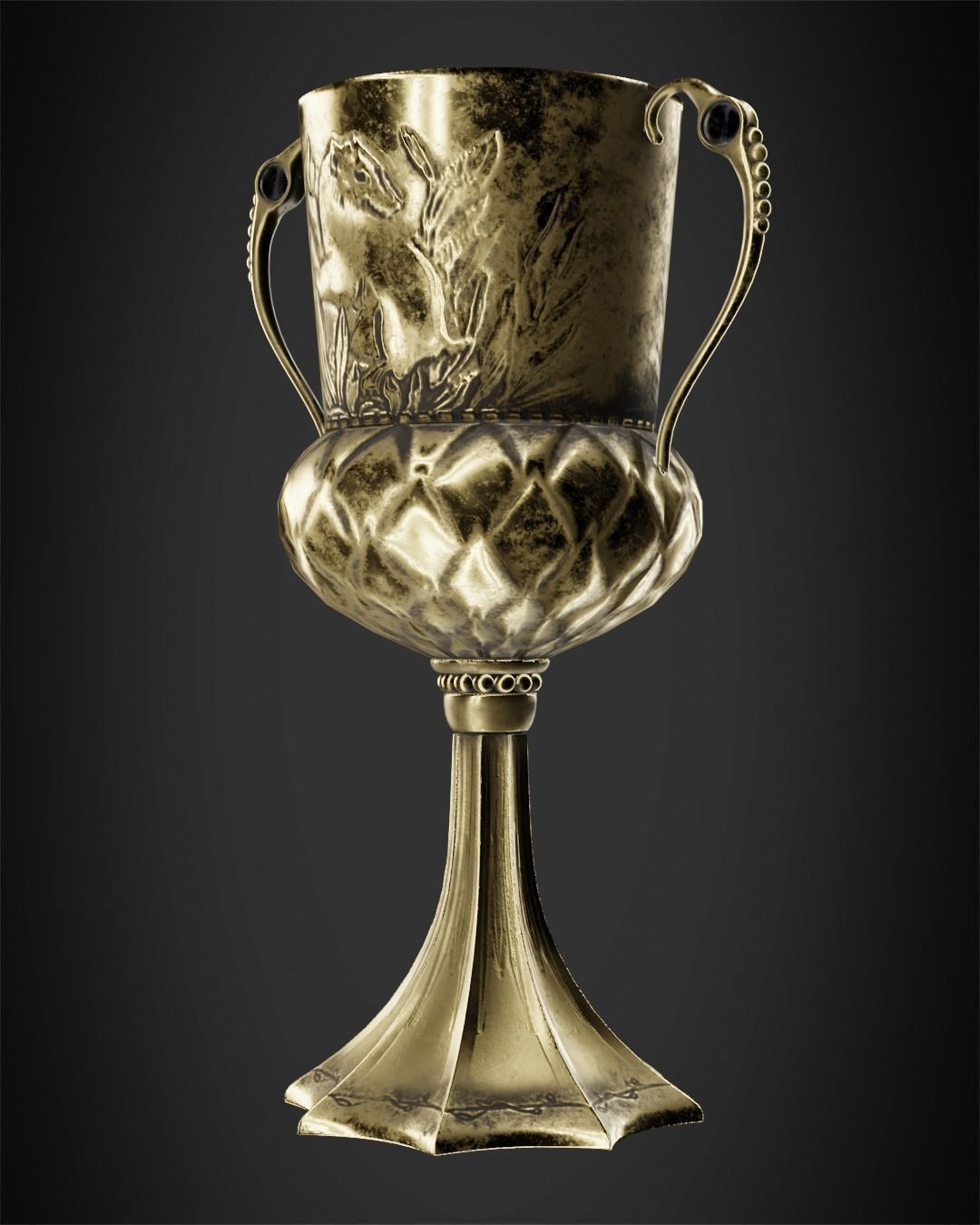 Hufflepuff Cup from Harry Potter 3D print model_2