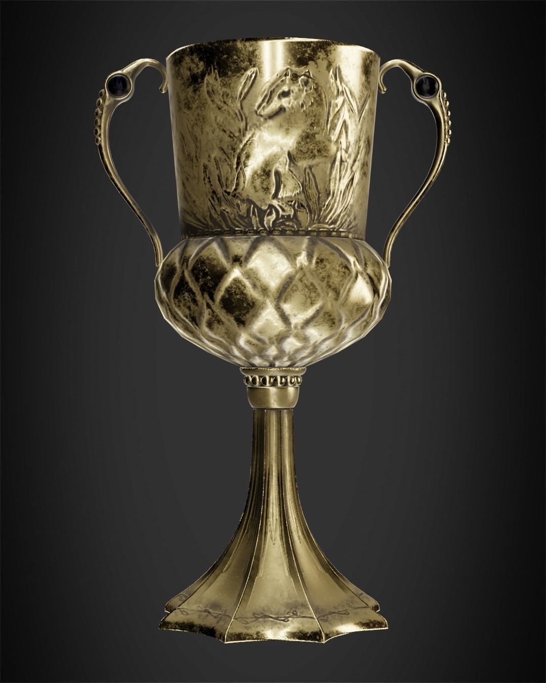 Hufflepuff Cup from Harry Potter 3D print model_5