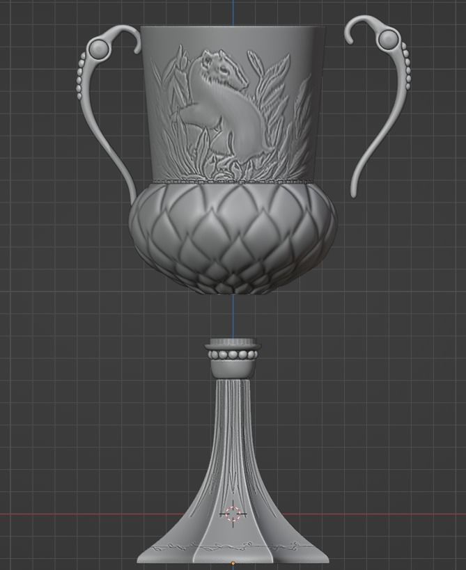 Hufflepuff Cup from Harry Potter 3D print model_7