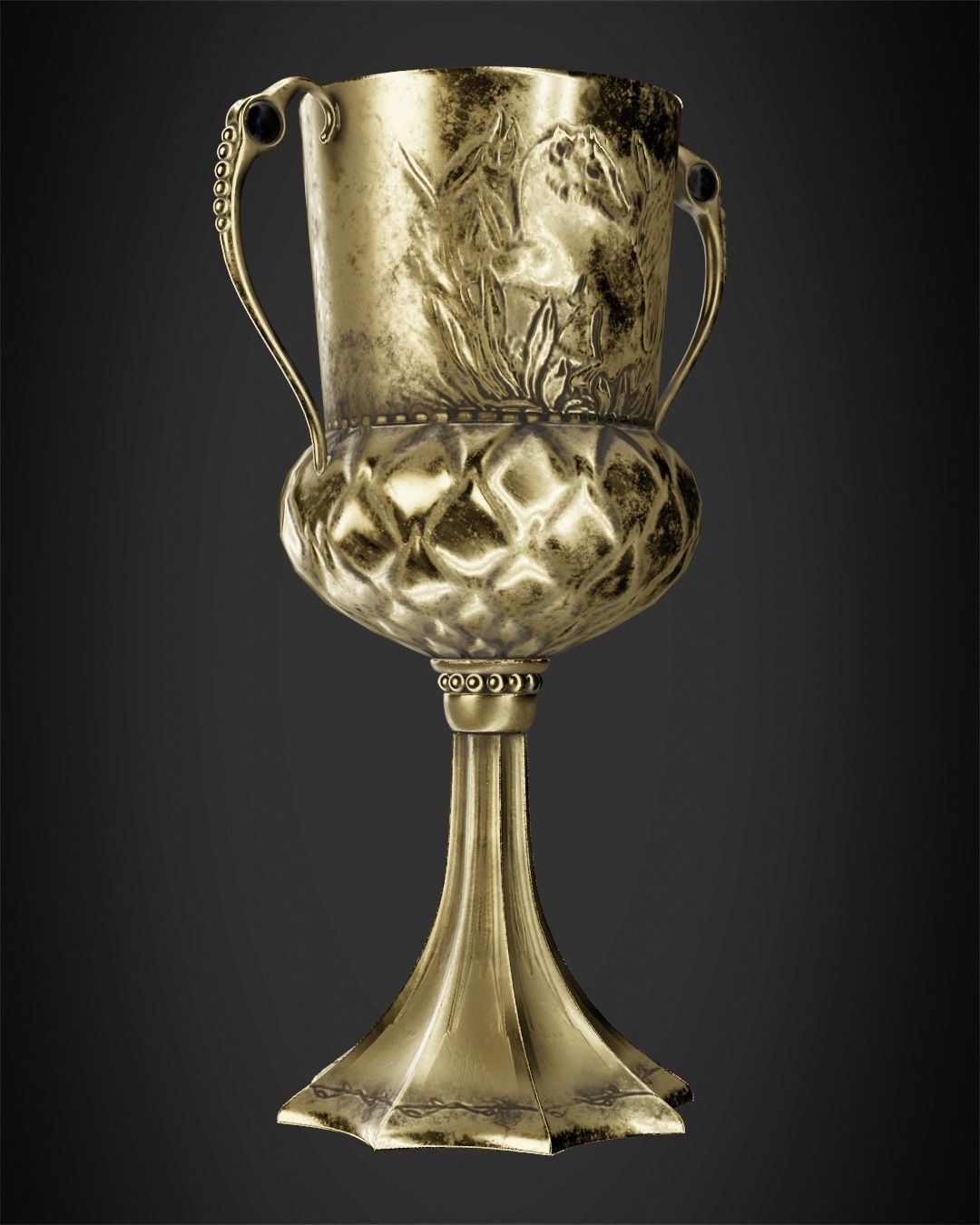 Hufflepuff Cup from Harry Potter 3D print model_6