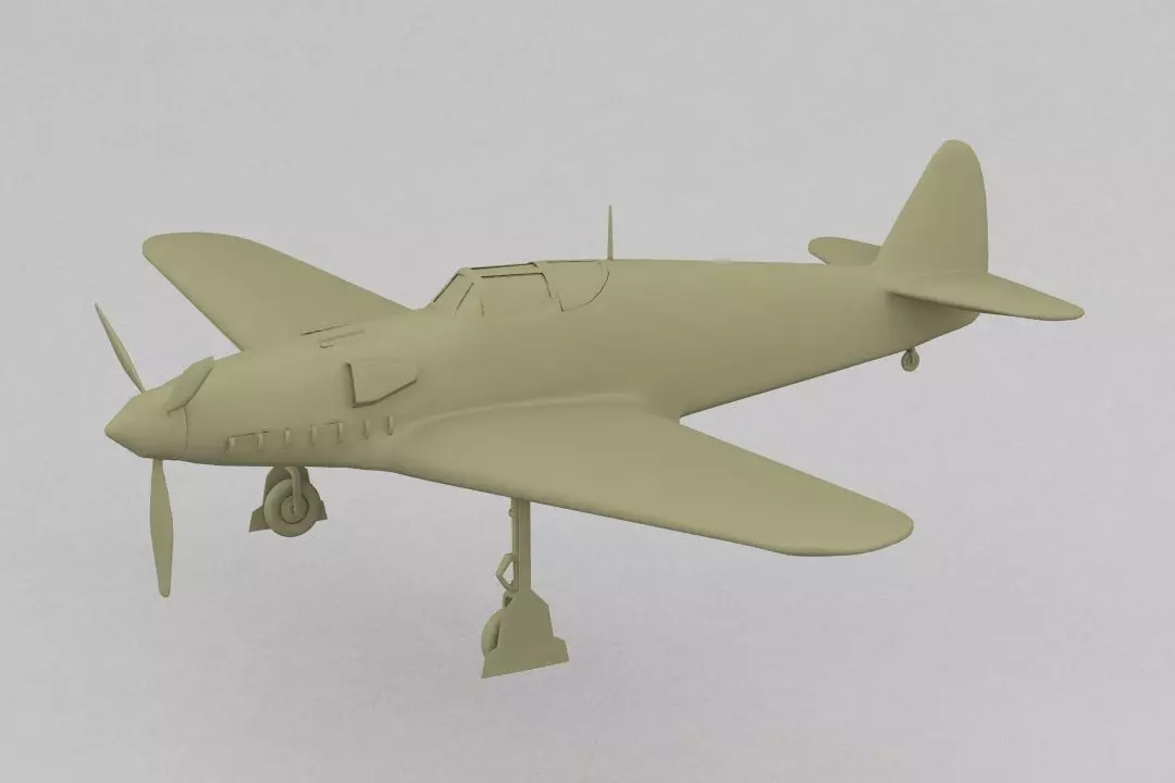 aircraft wwii fighter plane 3D print model