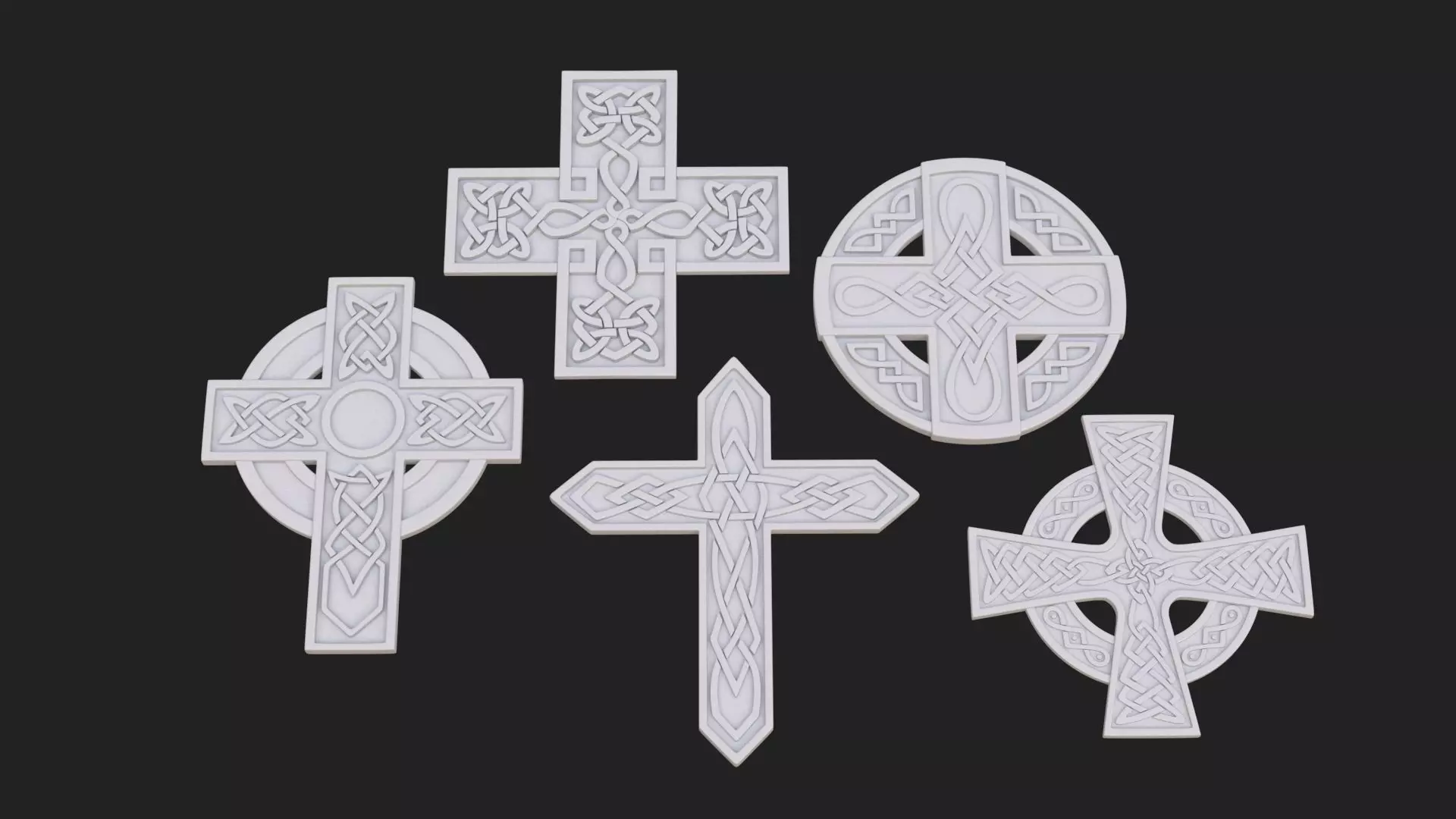 Celtic cross 3D model_0