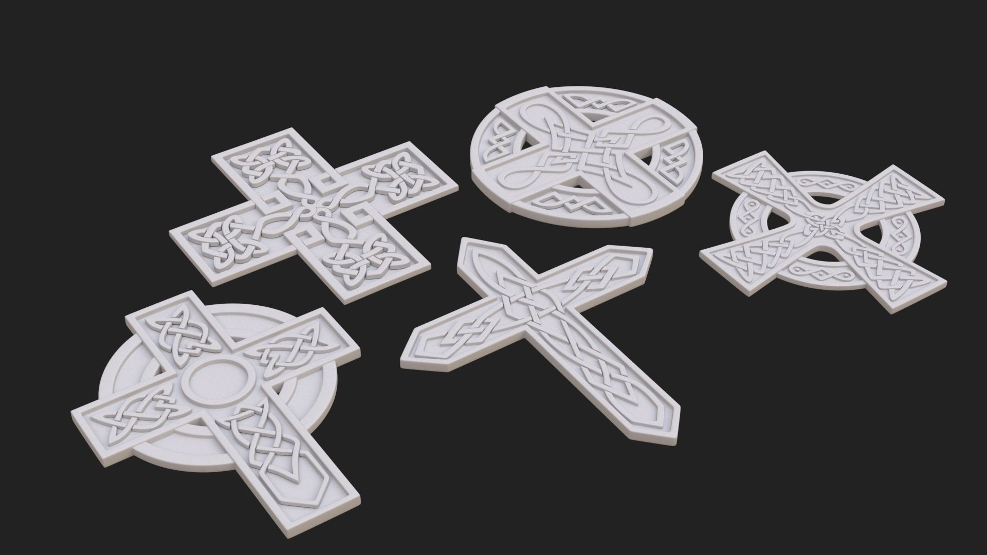 Celtic cross 3D model_1