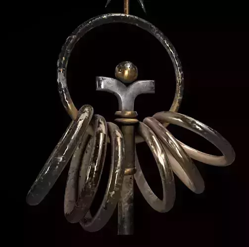 Khakkhara with rings