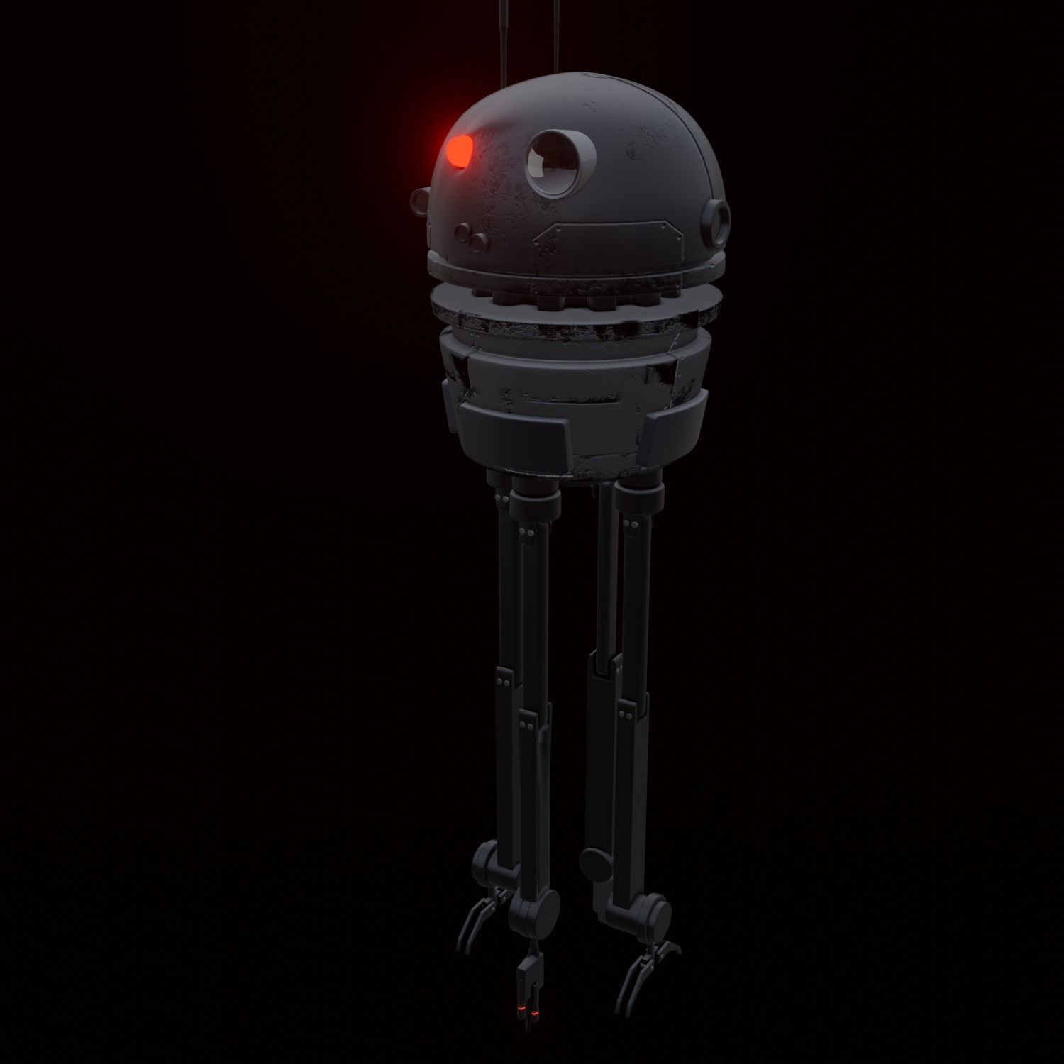 robot star wars flying Free 3D model_2