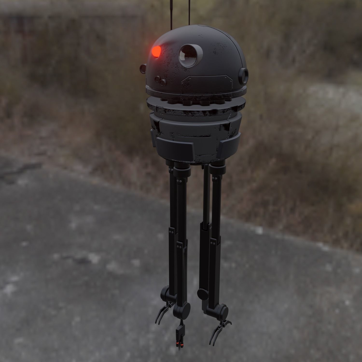 robot star wars flying Free 3D model_1