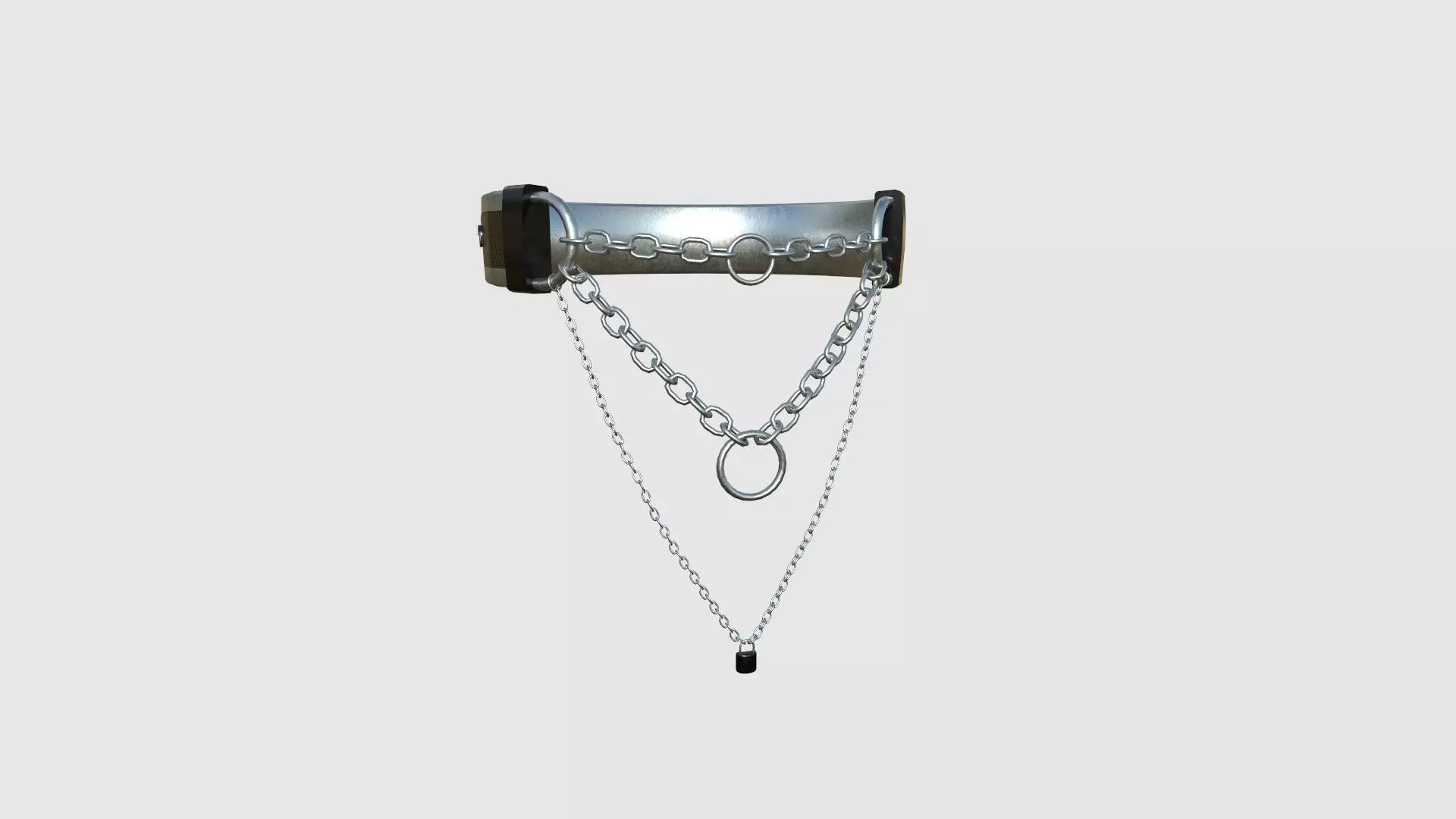 Choker Collar C04 Aluminum - Character Design Punk Gothic Low-poly 3D model