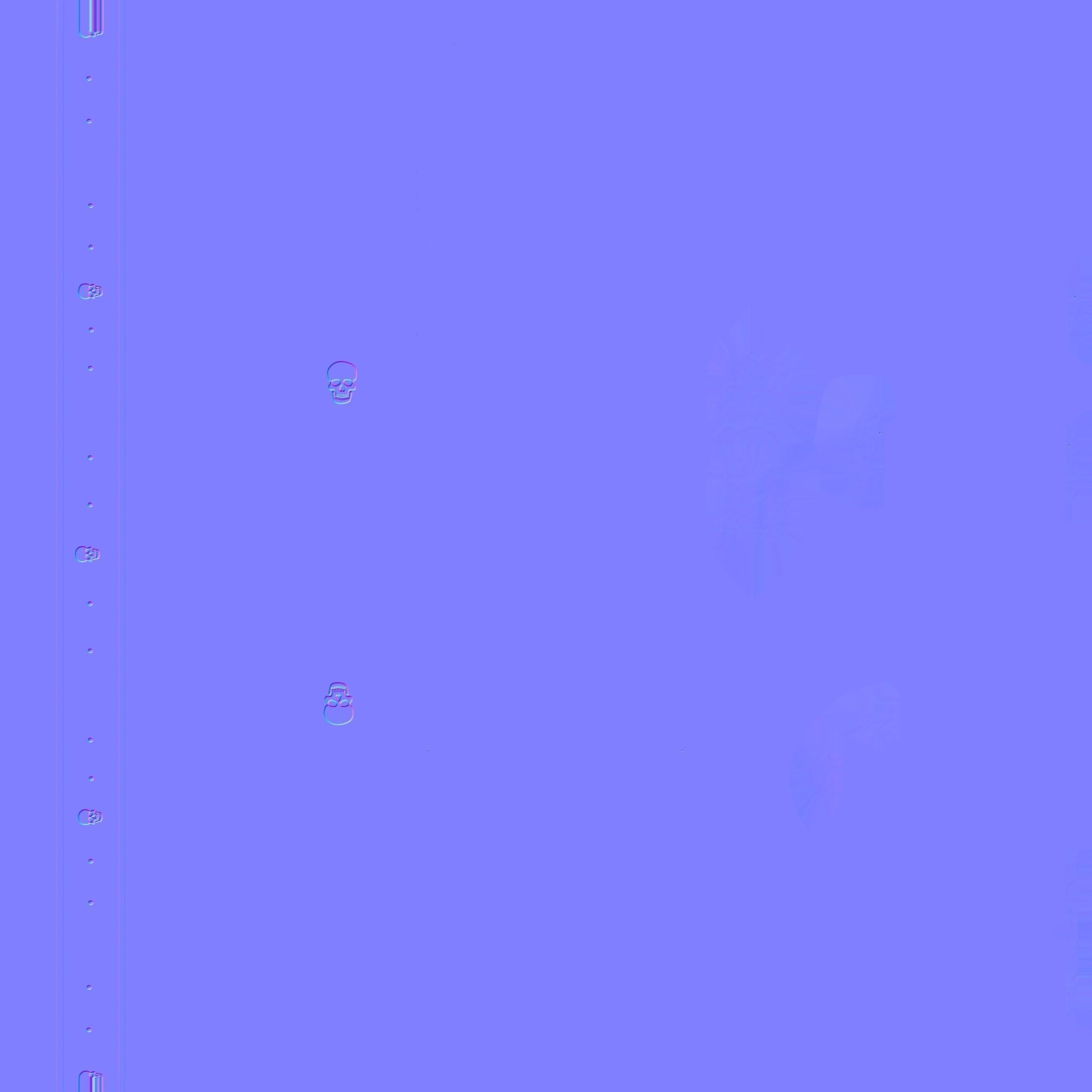 Choker Collar C05 Black Skull - Character Design Punk Gothic Low-poly 3D model_19