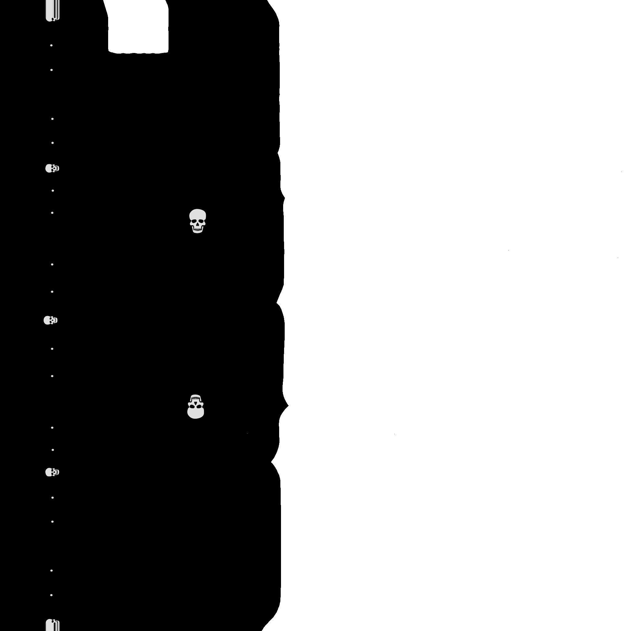 Choker Collar C05 Black Skull - Character Design Punk Gothic Low-poly 3D model_18