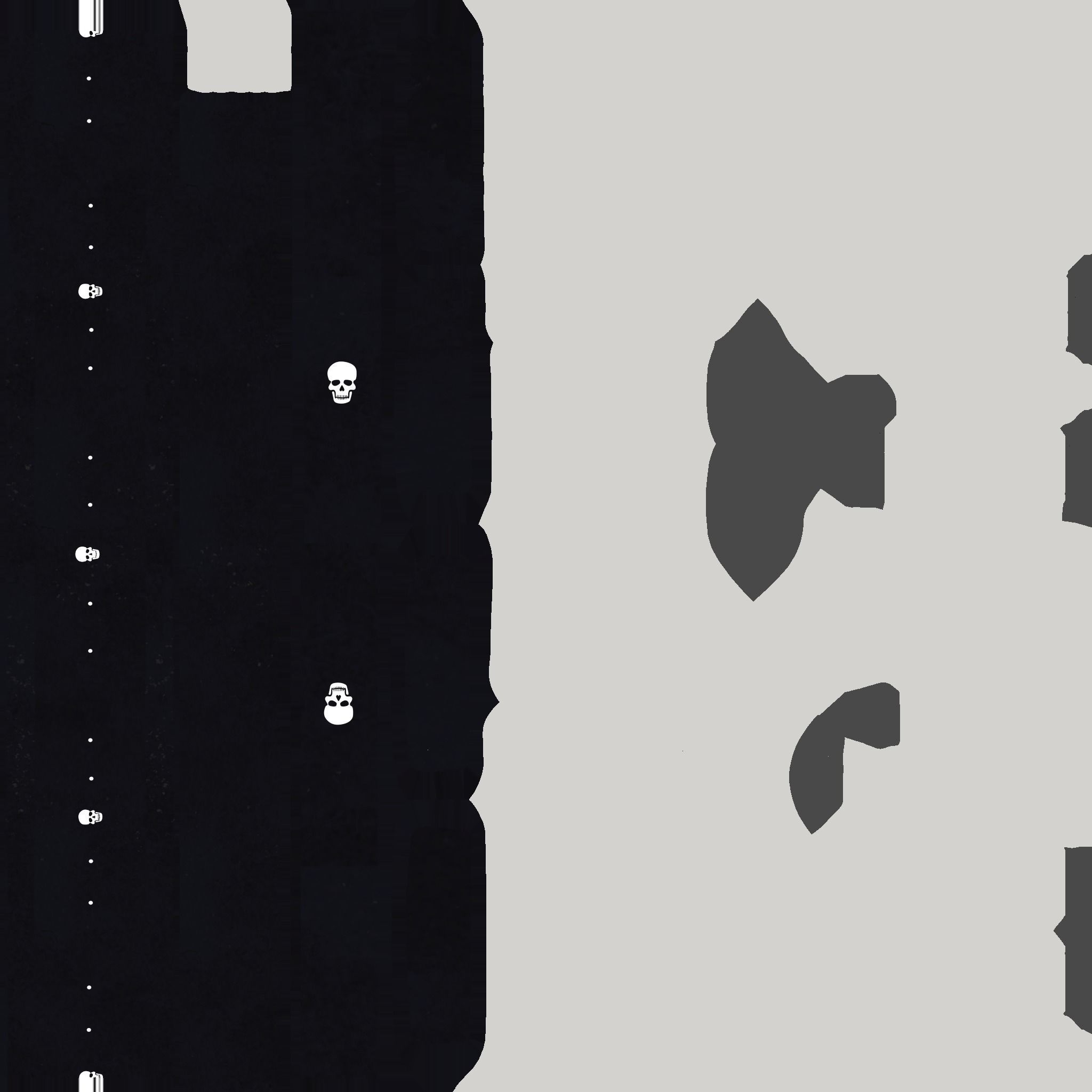 Choker Collar C05 Black Skull - Character Design Punk Gothic Low-poly 3D model_16