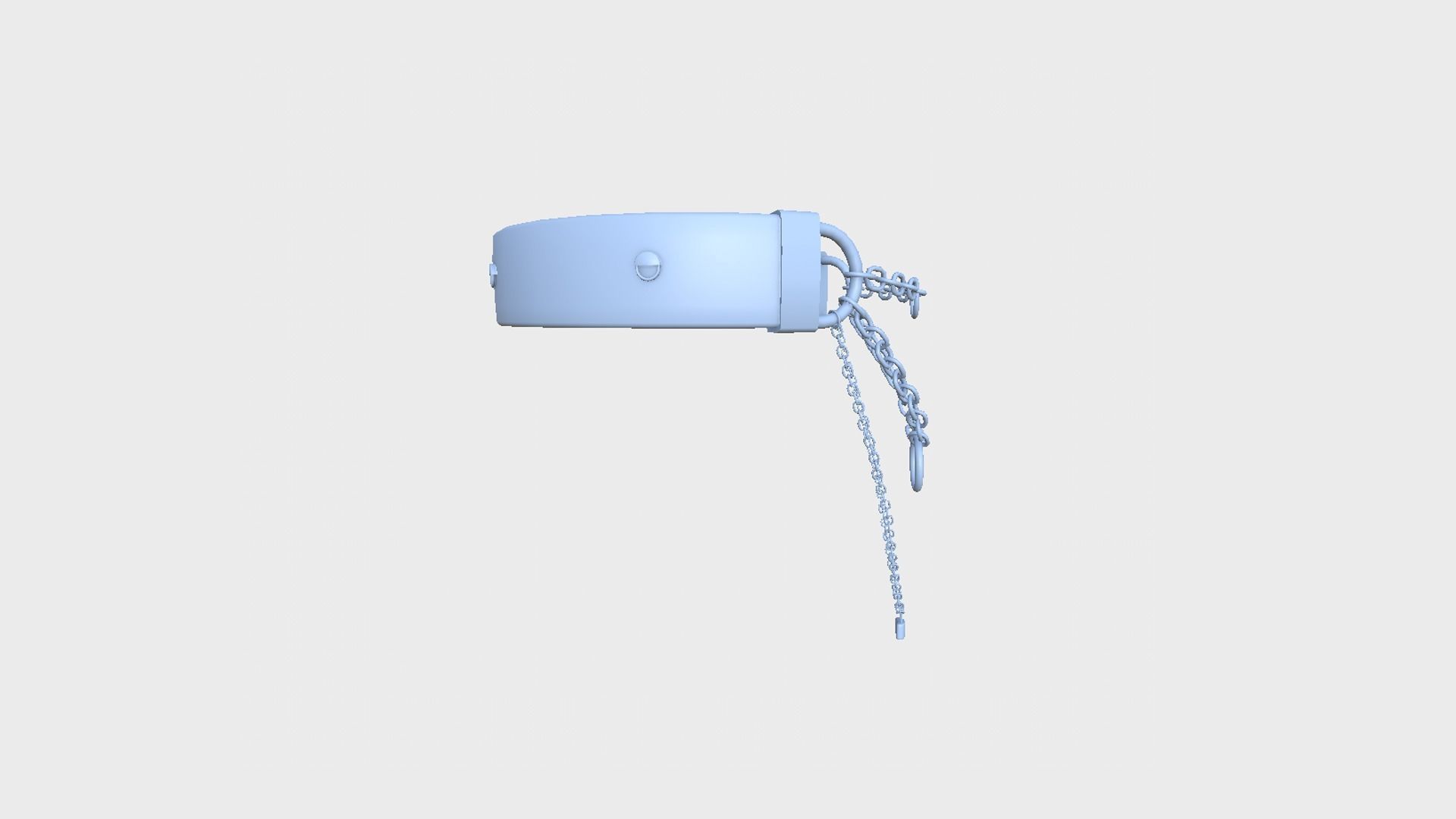 Choker Collar C06 Full Black - Character Design Punk Gothic Low-poly 3D model_9