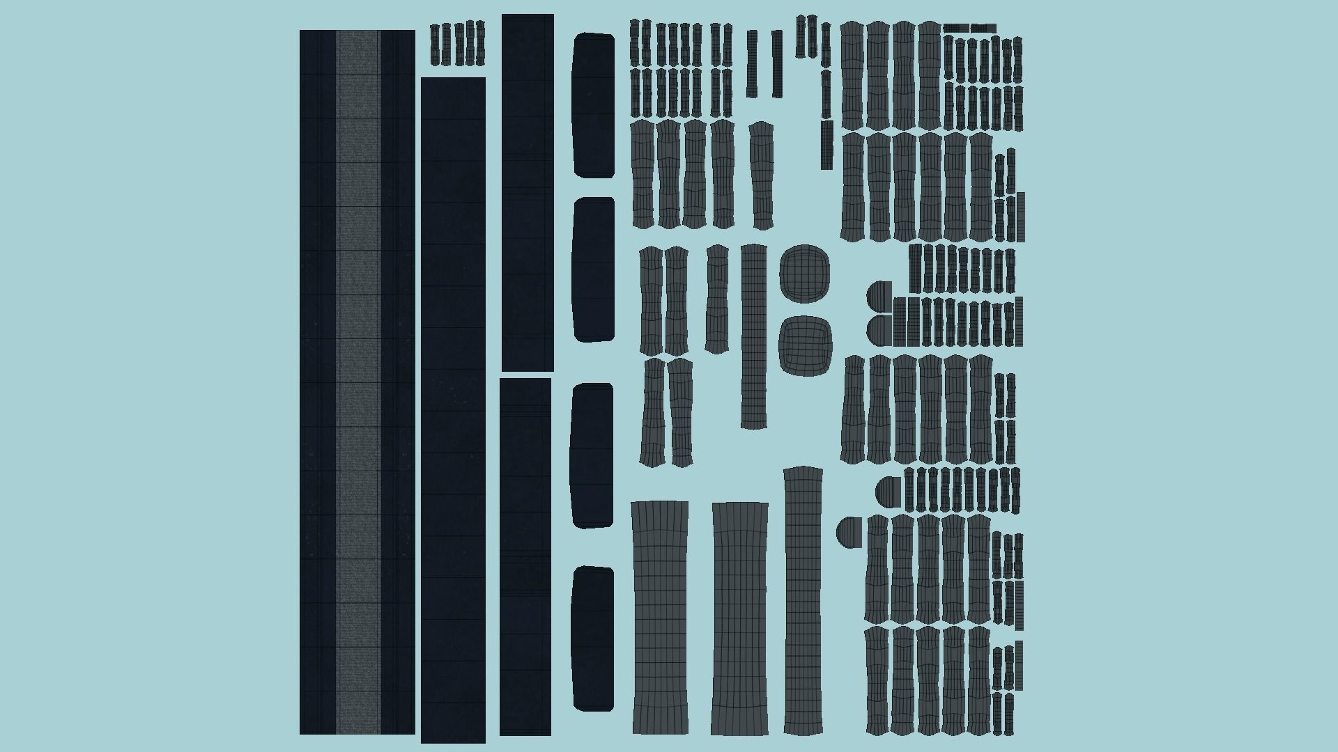 Choker Collar C06 Full Black - Character Design Punk Gothic Low-poly 3D model_5