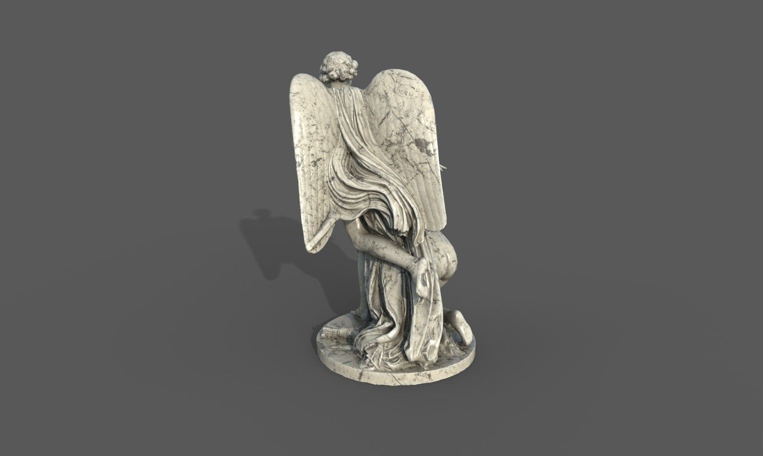 Amor and Psyche statue  Low-poly 3D model_22