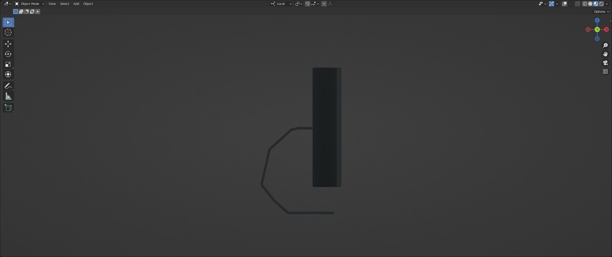 LowPoly Curved screen Low-poly 3D model_2