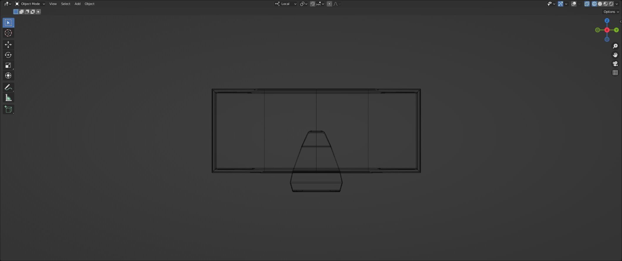 LowPoly Curved screen Low-poly 3D model_4