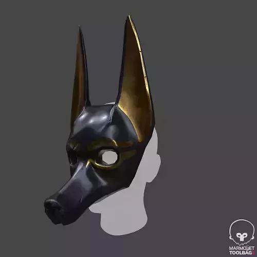 Pbr Anubis Mask  Low-poly 3D model