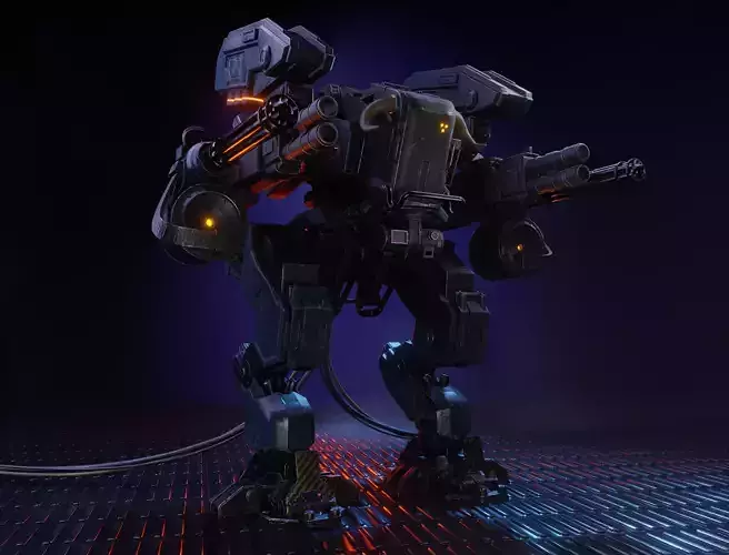 K-Mech 3D model futuristic robot