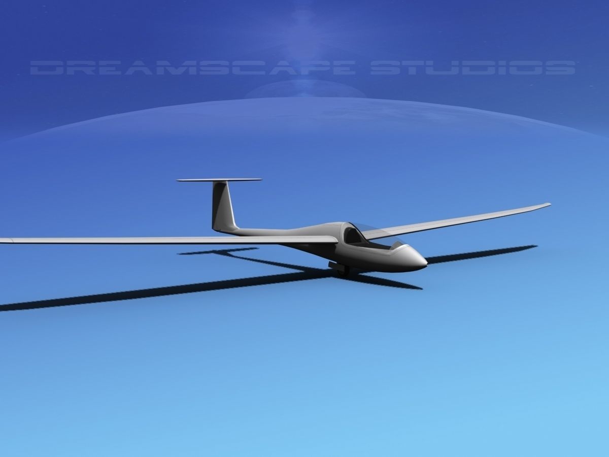 Venture Sailplane Low-poly 3D model_2