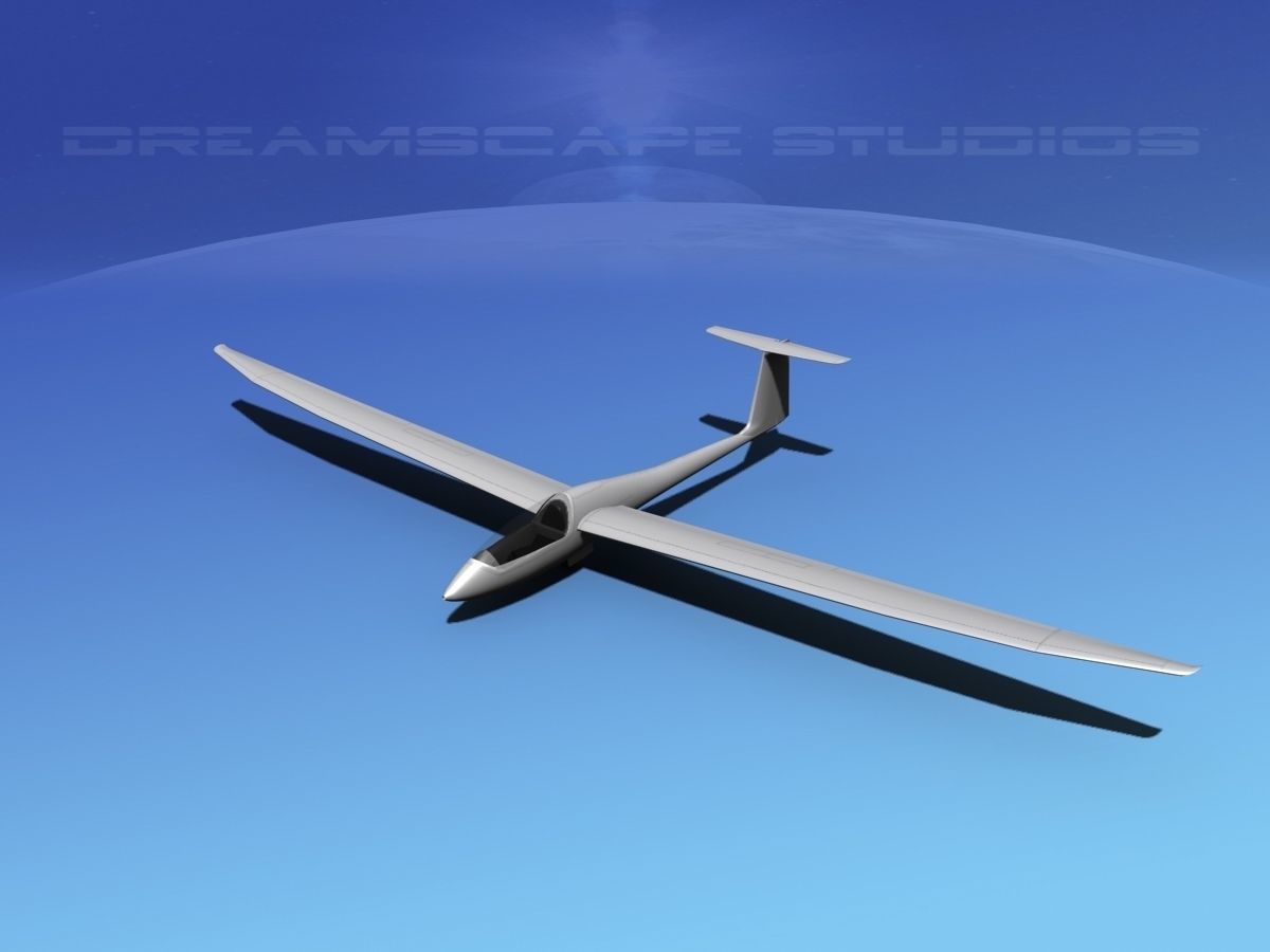 Venture Sailplane Low-poly 3D model_10