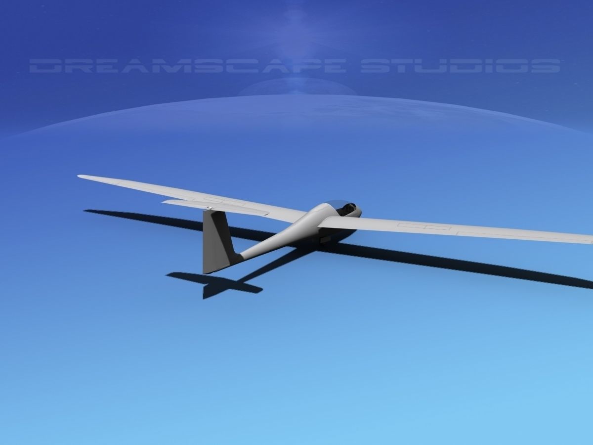 Venture Sailplane Low-poly 3D model_4