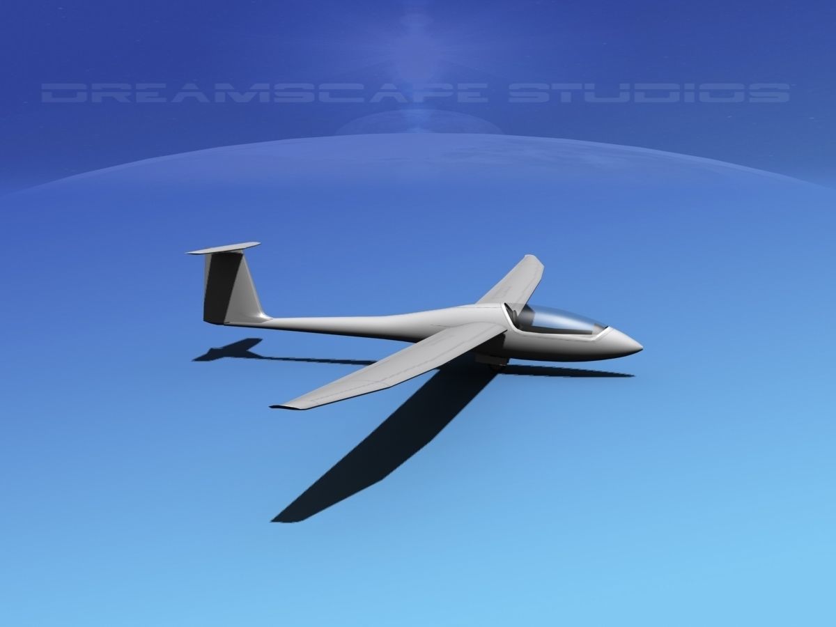 Venture Sailplane Low-poly 3D model_3