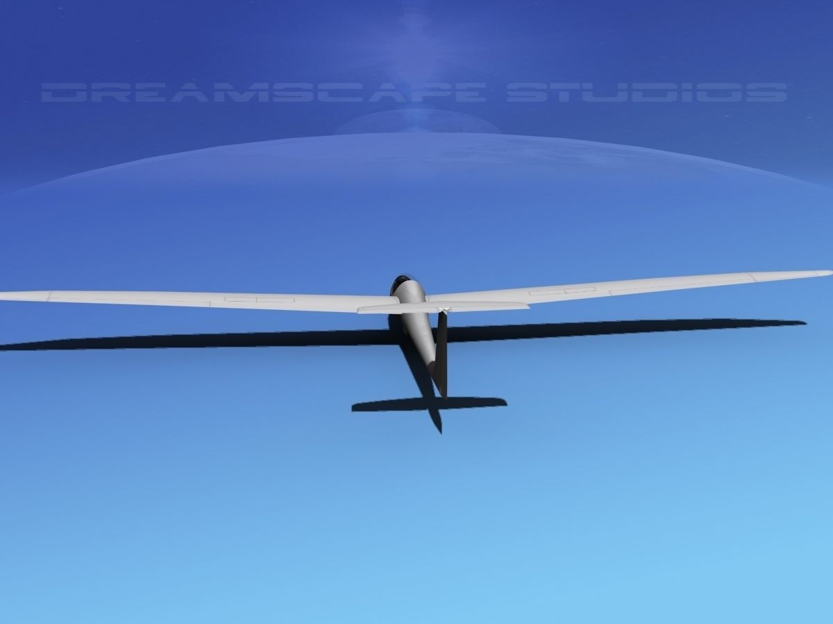 Venture Sailplane Low-poly 3D model_6