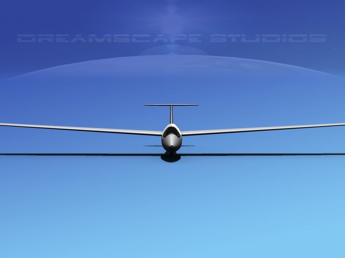 Venture Sailplane Low-poly 3D model_1