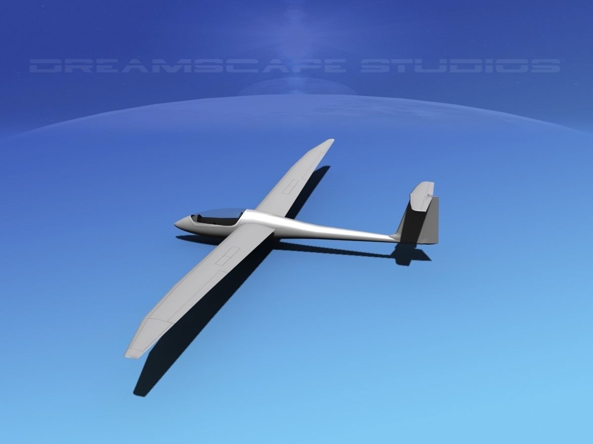 Venture Sailplane Low-poly 3D model_8
