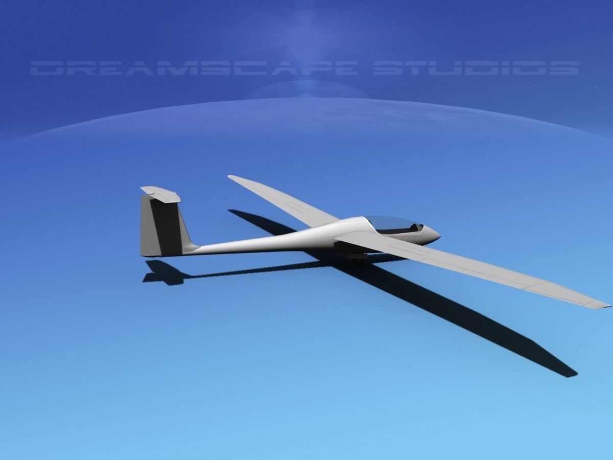 Venture Sailplane Low-poly 3D model_5