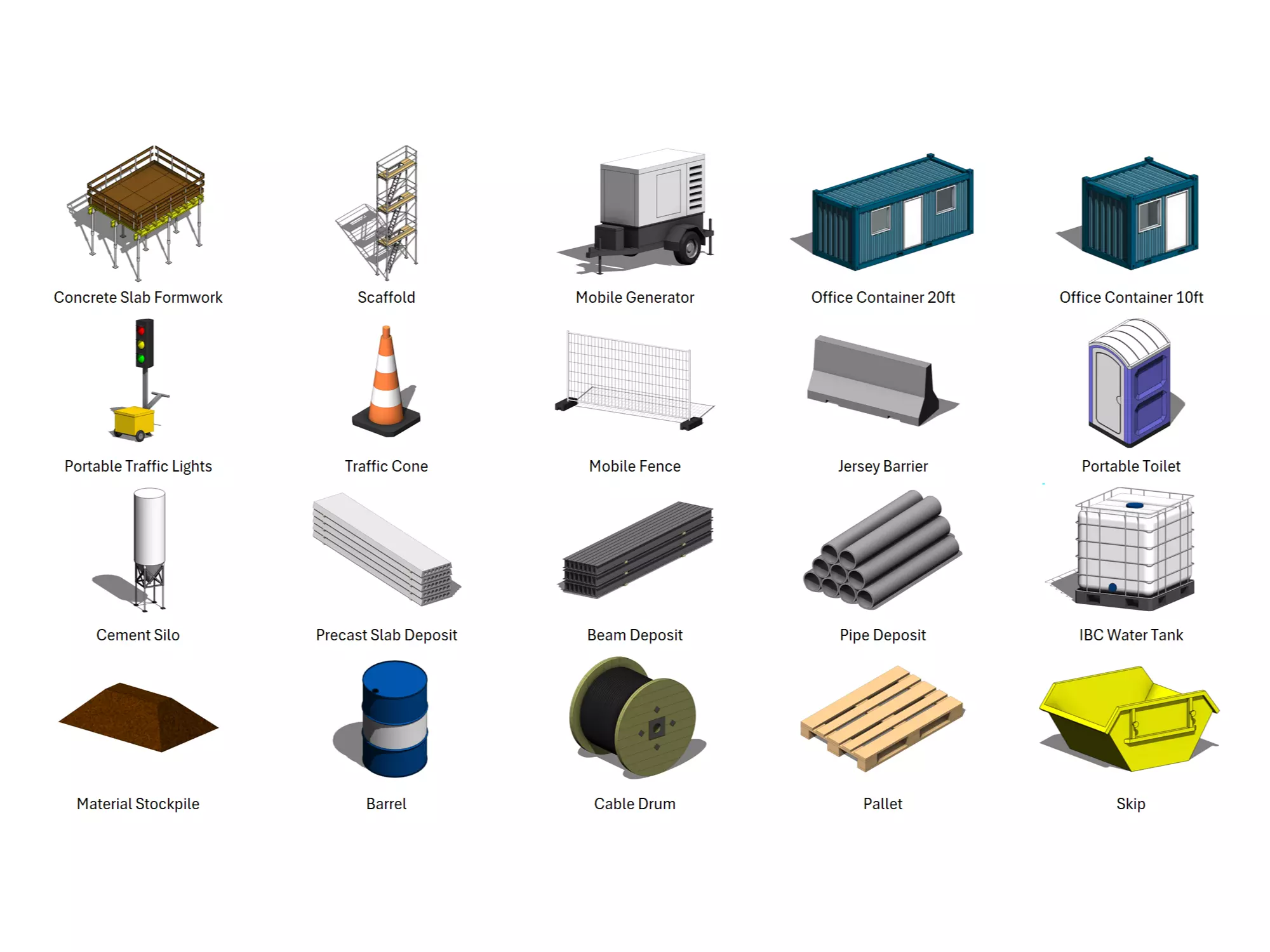 Construction Object Pack - Revit Family Collection 3D model_0