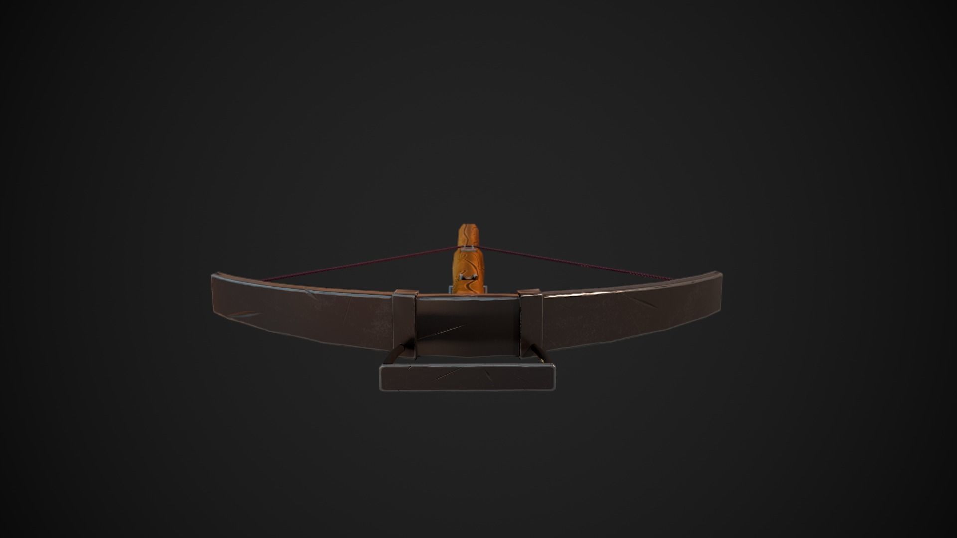 Stylized Crossvow weapon PBR low-poly game-ready Low-poly 3D model_7