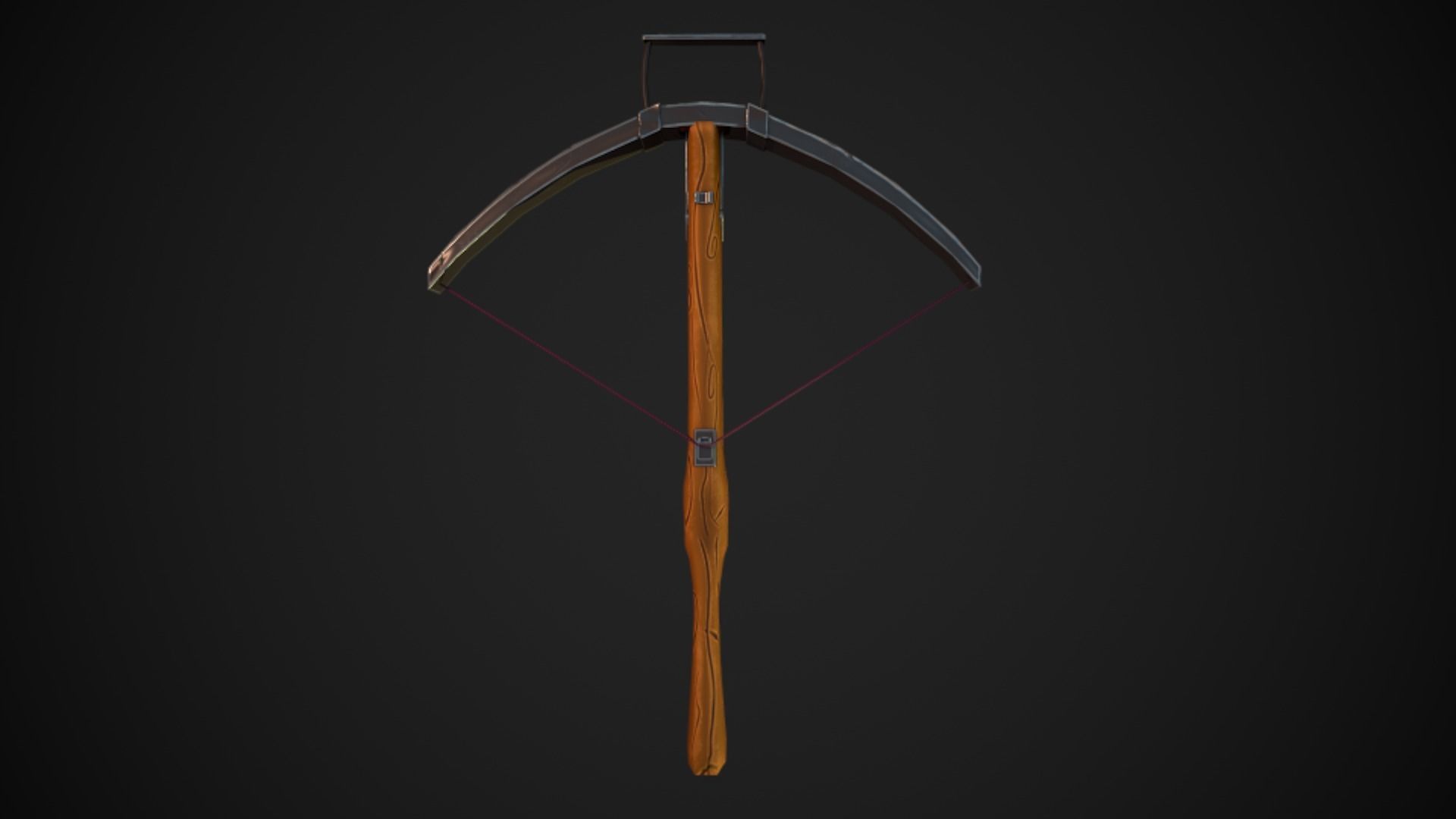 Stylized Crossvow weapon PBR low-poly game-ready Low-poly 3D model_5