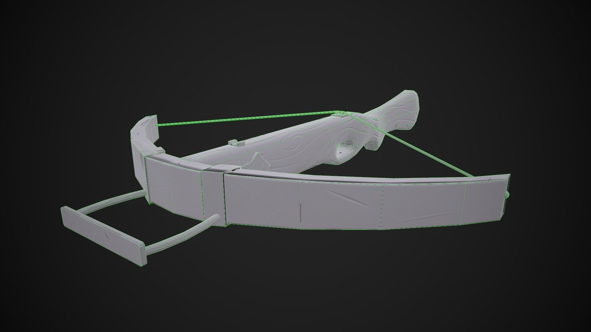 Stylized Crossvow weapon PBR low-poly game-ready Low-poly 3D model_11