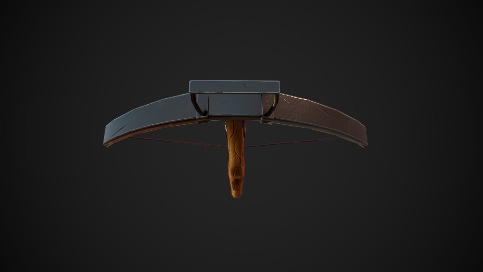 Stylized Crossvow weapon PBR low-poly game-ready Low-poly 3D model_6