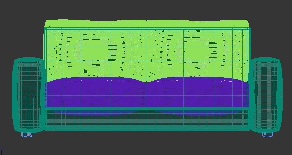 Gray sofa 3D model_9